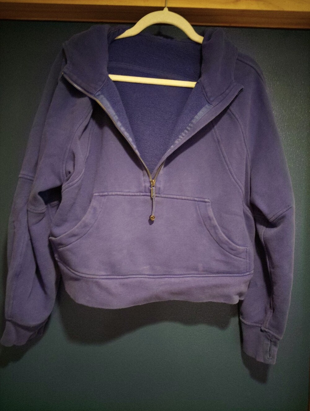 Women's Purple/Blue Half-Zip Fleece Pullover Hoodie Lululemon